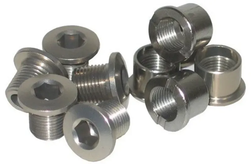 Stronglight Bicycle Components Double Chainring Bolt 5-pack in Silver