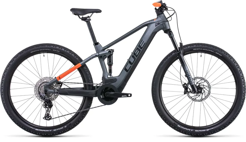 Cube Stereo Hybrid 120 Pro 625 Electric Mountain Bike in Grey