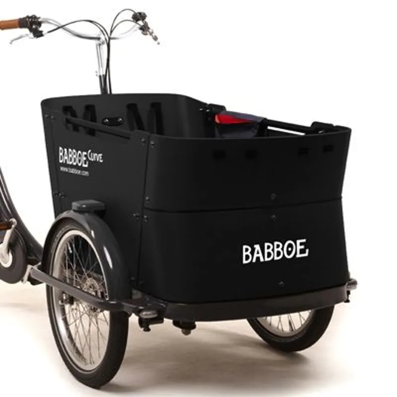 Babboe Curve-E Electric Cargo Trike Wood-2