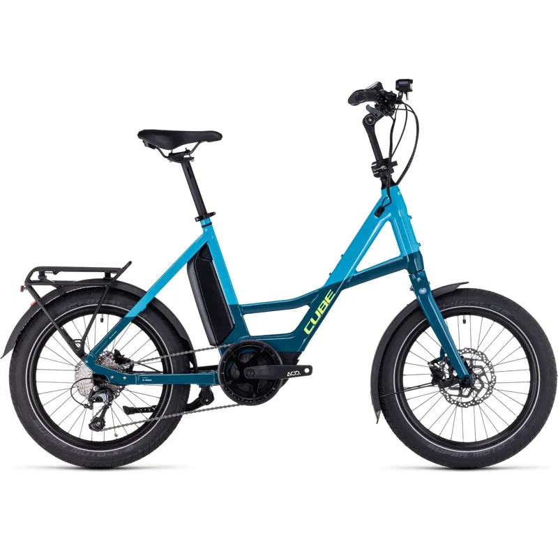Cube Compact Sport Hybrid 500 in Blue/Lime