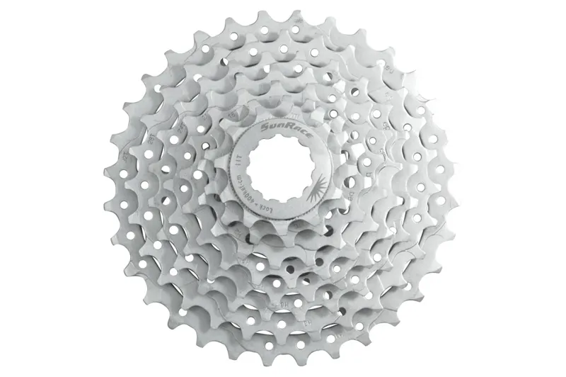 Sunrace 7-speed 11-32-tooth Satin Finish Cassette in Silver