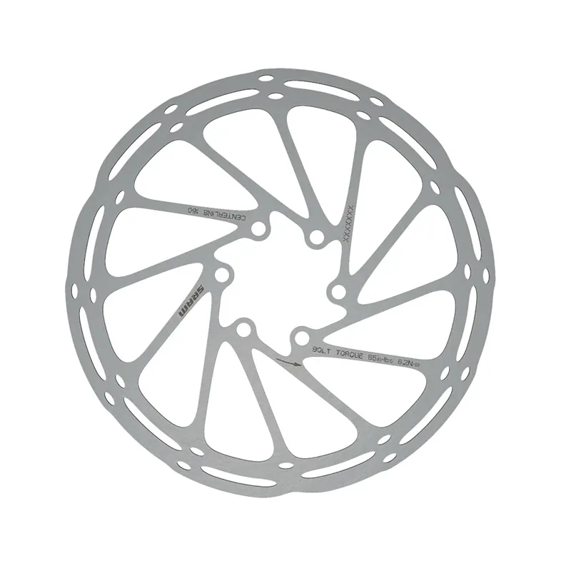 SRAM Centerline 6-bolt 203mm Disc Brake Rotor w/ Steel Bolts in Silver