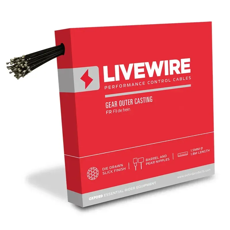 Oxford Livewire 4mm x 30m Gear Outer Cable in Black