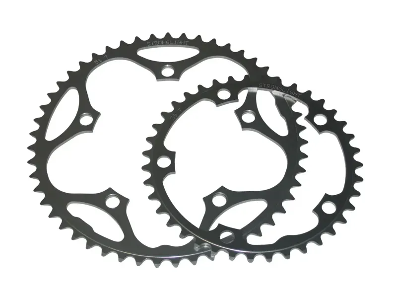 Stronglight 130PCD Type S - 5083 Series Shimano 5-Arm Road Chainrings In Black