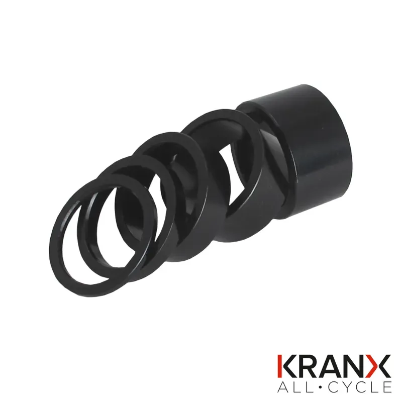 Kranx 10-pack Alloy Headset Spacers in Black - 20mm