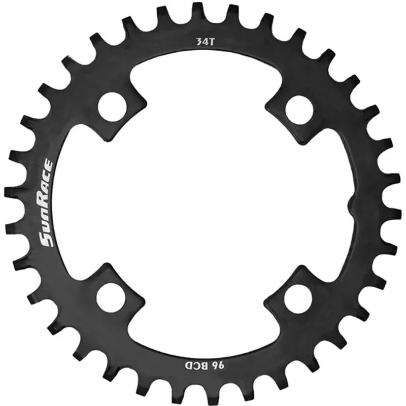 Sunrace MS 10/11/12-speed Narrow-Wide Steel Chainring in Black
